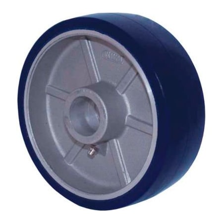 Rwm Casters 8in x 2in Urethane on Aluminum Wheel with Roller Bearing for 1/2in Axle - UAR-0820-08